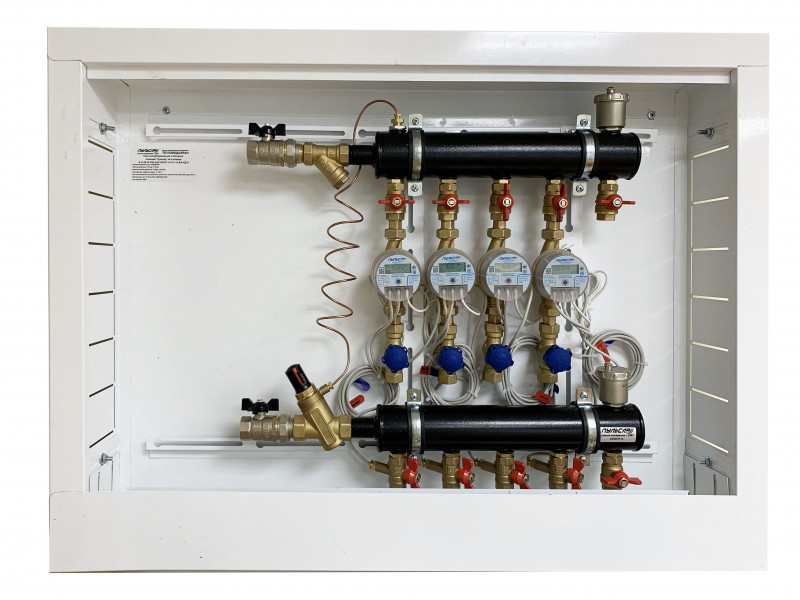 Узел коллекторный этажный "Пульсар" на 4 отводов; 0-Л-25-Р25-А20-50ЧСТ-4-Р25-15-ВА-КД-0
