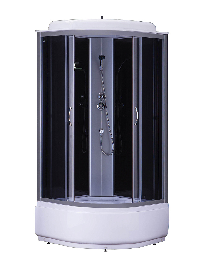 Душевая кабина Loranto CS-6680G 80х80х215, выс поддон 40 см, черн стенки
