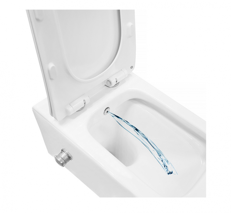 Унитаз подвесной Nove, c функцией биде, безободк, P-образ формы, сид дюро мкрлфт 350х520х3655