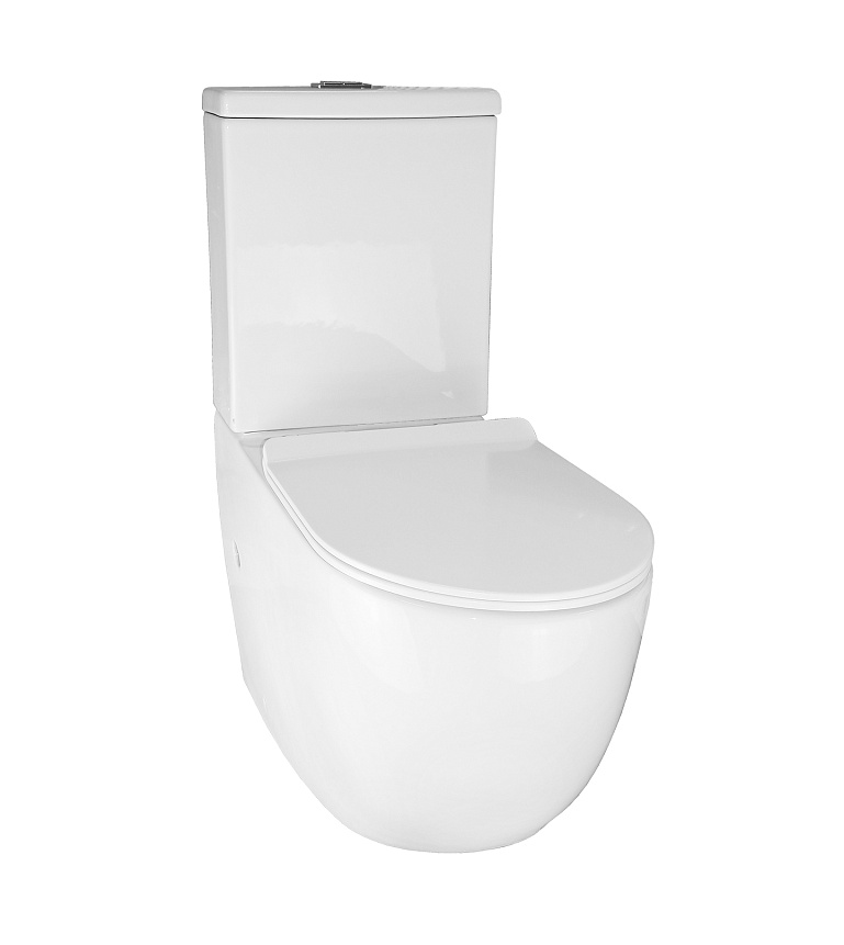 Унитаз-компакт Azario CORSA 630x380x830 напольный, смыв ТОРНАДО, безободк. сид мкрлфт