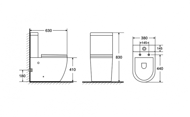 Унитаз-компакт Azario CORSA 630x380x830 напольный, смыв ТОРНАДО, безободк. сид мкрлфт