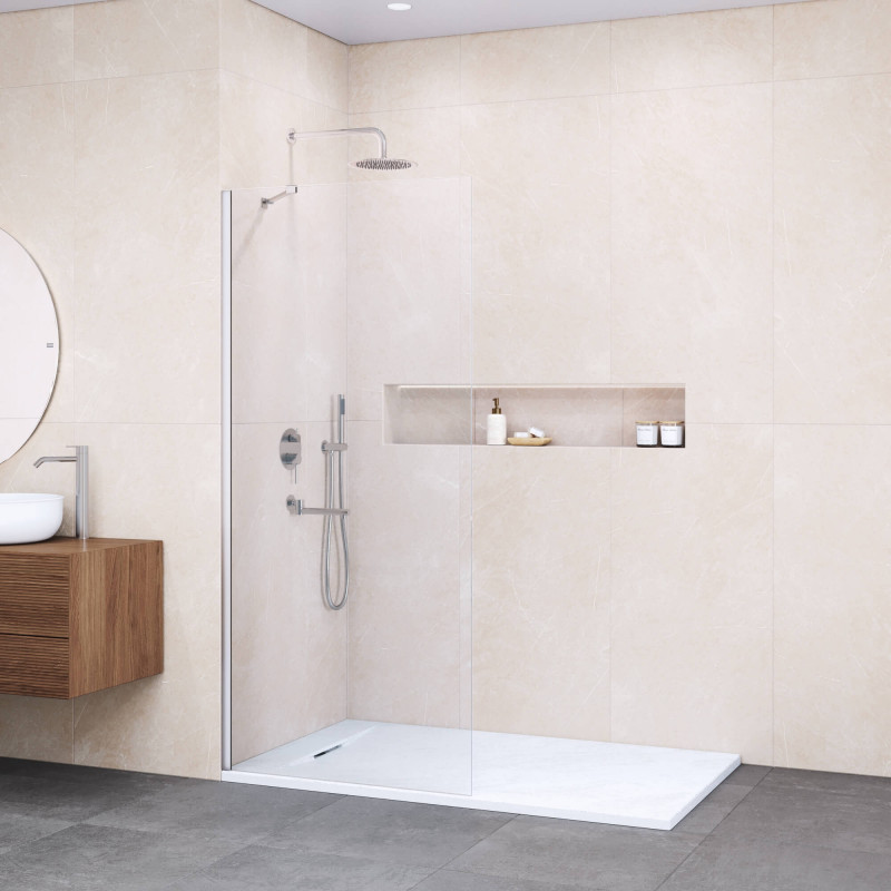 Душевая перегородка 80*195 RGW WA-102 Хром/Прозрачное/6 мм(790-805) (Easy) 351010208-11