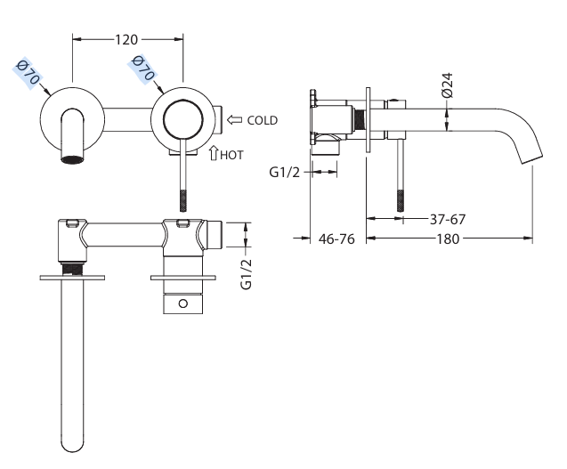 Смеситель для раковины TIMO Saona 2372/18SM черное золото