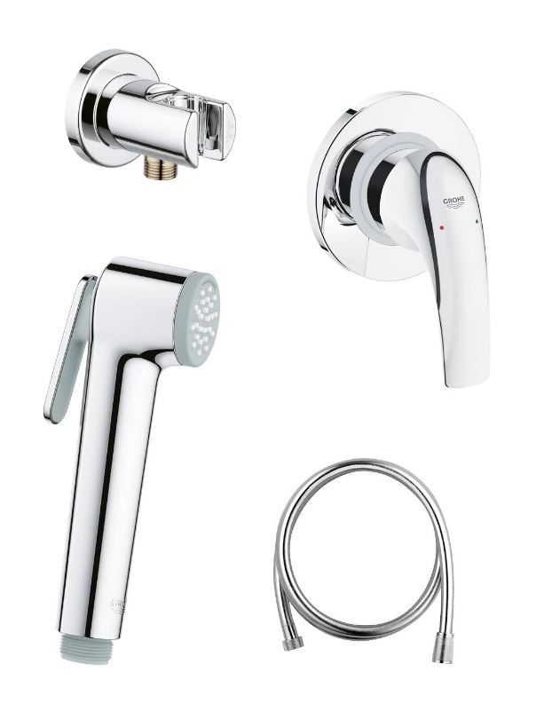 Смеситель с гигиеническим душем 124899 Grohe BauCurve