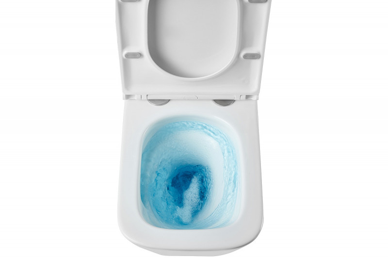 Унитаз Флорекс подвесной безободковый с сиденьем микролифт, белый глянец 9614001