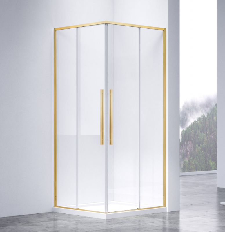 Душевой уголок Slim-N, 900*900, VSS-4SN900CLG браш золото, стекло прозрачное Vincea (342088)