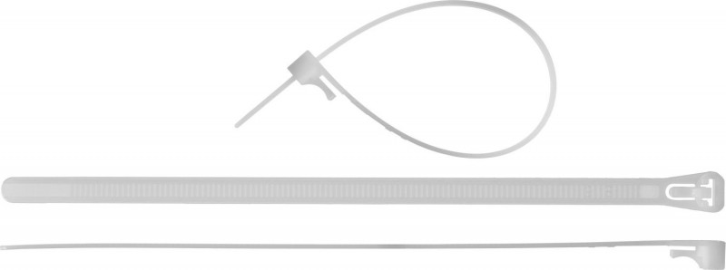 Хомут нейлоновый МНОГОРАРАЗОВЫЙ 7,5-200 (100 шт) ЗУБР
