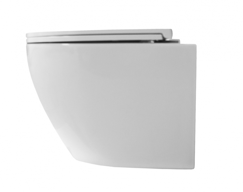 Унитаз подвесной Azario Blanco торнадо, с сиденьем микролифт, дюропласт 490*360*360 (AZ-9003WT)