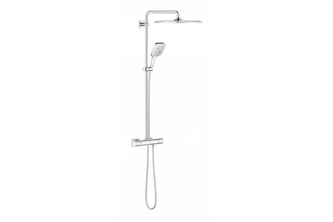 Душевая система GROHE Rainshower SmartActive 310 Mono Cube, квадратный, 1 режим струи, с термостатом