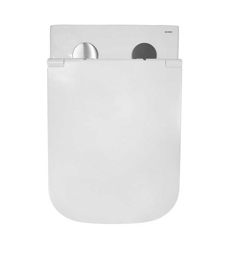 Унитаз подвесной Azario Cascad 525x345x360 безободковый, Скрытое Торнадо, в компл сид