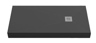 Поддон ESSENTIA мрамор 120х80 ЧЁРНЫЙ (без автослива) ЛП00060