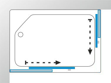 Душевая кабина Квадро 120*80 А ПОЛОСЫ,бел, прямоуг., низ. поддон ДН4 (8мест)
