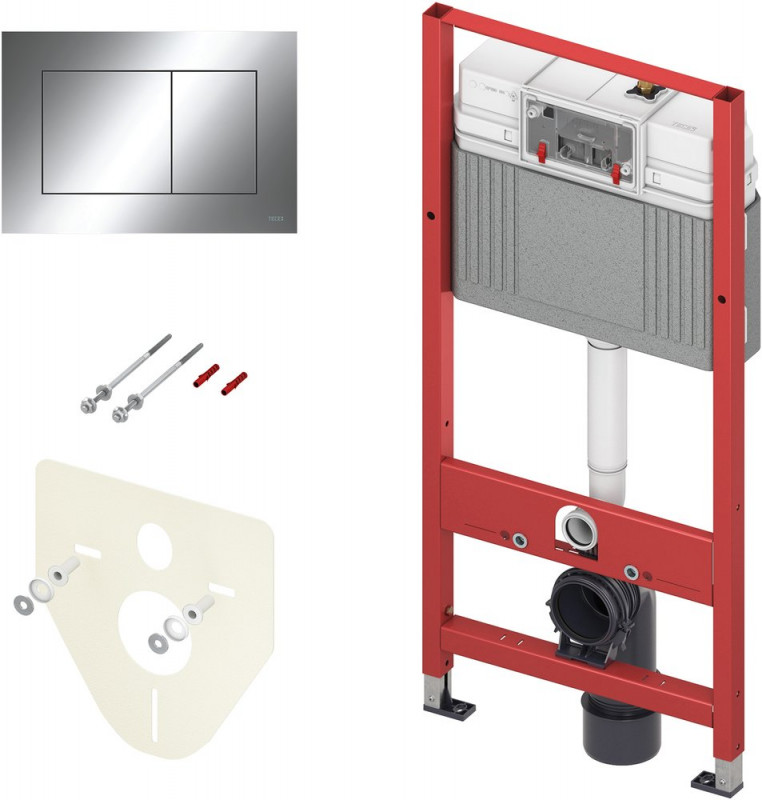 Инсталляция TECE Base 2.0 с панелью смыва Loop хром глянцевая, комплект K440921