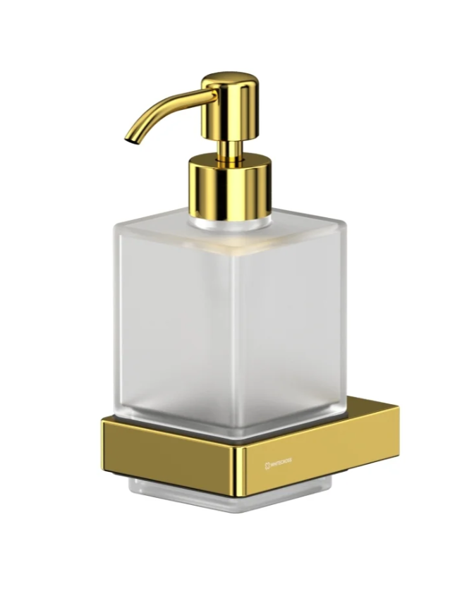 Дозатор для жидкого мыла подвесной WHITECROSS Cubo CU2440GL (золото)