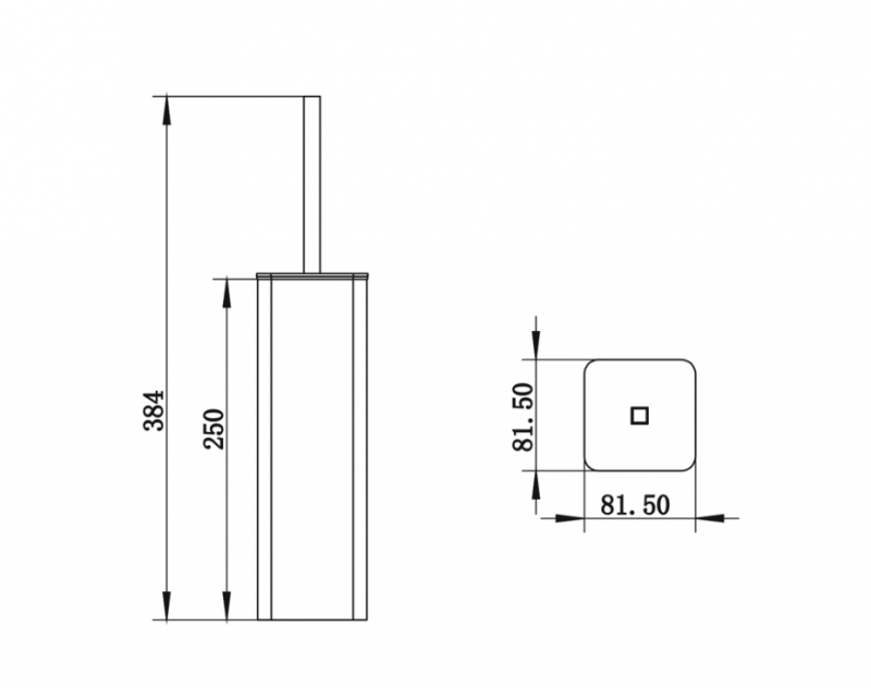 Ершик напольный WHITECROSS Cubo CU2474GL (золото)
