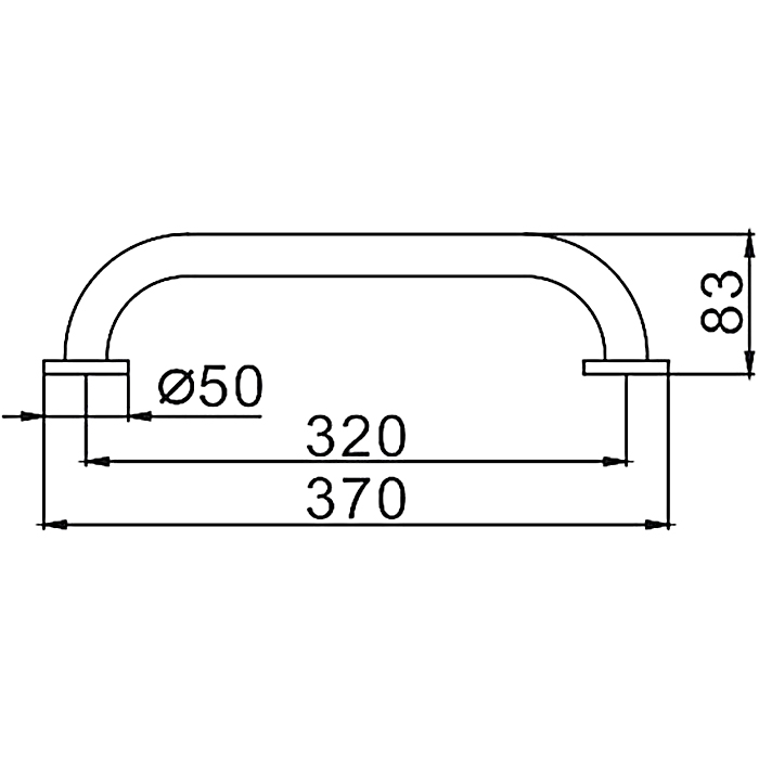 Поручень прямой F1718